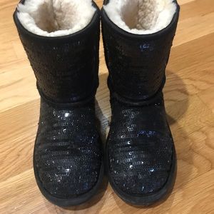 Girls size 13 black sequin Ugg’s